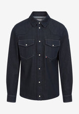 Long-Sleeved Denim Shirt