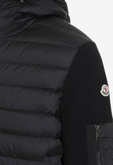 Down-Front Hooded Cardigan