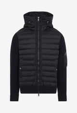 Down-Front Hooded Cardigan