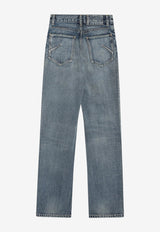 Alaïa Straight-Leg Washed Jeans Blue AA9P1274D023CDE/T_ALAIA-A20