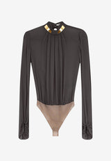 Elisabetta Franchi High-Neck Bodysuit Black CB00766E2110_Black_70224507