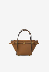 Tod's Mini Tote Bag in Hammered Leather Brown XBWTIMA0100-WKA-S410