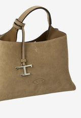 Tod's Micro T Timeless Suede Top Handle Bag Brown XBWAPAEL000-XBL-6L69