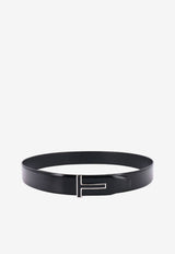 Tom Ford T Buckle Leather Belt Black TB247LCL052SNAA_BLACK_70013924