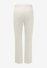 Elisabetta Franchi Monogram Flared Pants White PA19866E2193_BURRO_70224516