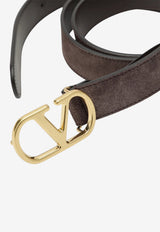 Valentino VLogo Signature Suede Belt Brown 9Y2T0SM3MXA/T_VALE-0TO