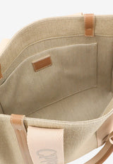Chloé Woody Linen Shoulder Bag Beige CHC23AS383L1726Y_Blushy Beige_70318899