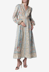 Zimmermann Roselight Floral Midi Dress Multicolor 3501DSS264LI/T_ZIMM-BT
