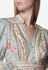 Zimmermann Roselight Floral Midi Dress Multicolor 3501DSS264LI/T_ZIMM-BT