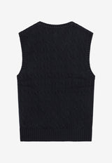 Polo Ralph Lauren Kids Boys Cable Knit Sweater Vest Blue 323702300026CO/T_POLOR-NA