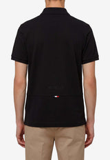Moncler Logo Patch Piqué Polo T-shirt Black L20918A00010-84556-999