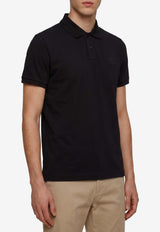 Moncler Logo Patch Piqué Polo T-shirt Black L20918A00010-84556-999