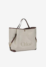 Chloé Large Clover Canvas Tote Bag Beige CH26AS654S6327M_53a5f0bc-6516-4b29-a096-9efc461494cc