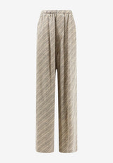 Balenciaga Monogram Flowy Pants Beige A002ABTUL729364_BEIGEBLACK_70281285