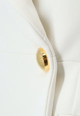 Elisabetta Franchi Double-Breasted Blazer with Logo Cufflinks White GI26766E2360_Avorio_70281306