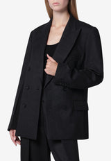 Victoria Beckham Double-Breasted Wool Jacket Gray 1324WJK005568CWO/T_VIBEC-DG