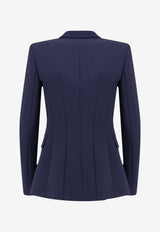 Elisabetta Franchi Single-Breasted Logo Blazer Blue GI27466E2H88_Blu_70281309