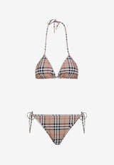 Vintage Check Halterneck Bikini
