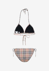 Vintage Check Halterneck Bikini