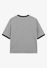 Versace Medusa and Logo Print T-shirt Gray 10260041A18731/T_VERSA-2EY90