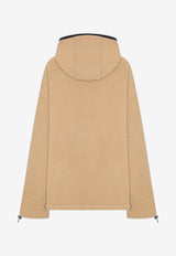 Miu Miu Fleece Zip-Up Sweatshirt Beige MJL053SOOO18E3_F0040