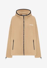 Miu Miu Fleece Zip-Up Sweatshirt Beige MJL053SOOO18E3_F0040
