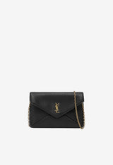 Saint Laurent Cassandre Chain Clutch Black 855569AACYT/S_YSL-1000