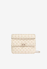Valentino Rockstud Spike Leather Shoulder Bag Ivory 9W2B0122NAPI16_LIGHTIVORY_70013685