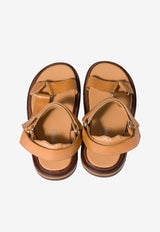 Miu Miu Logo Leather Sandals Beige 5X724EF020V69_F0151