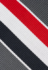 Thom Browne RWB Jacquard Silk Classic Tie Gray MNL001A00991_025