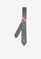 Thom Browne RWB Jacquard Silk Classic Tie Gray MNL001A00991_025
