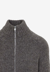 Full-Zip Cashmere-Blend Cardigan