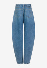 Alaïa Round Washed Jeans Blue AA9P1280D017CA29_HANDSAND WASH_70281586