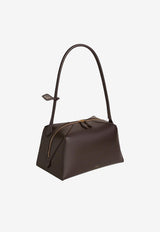 Alaïa Le Bouledogue Calf Leather Shoulder Bag Brown AA1L2019I061U15_BRUN FUME_70281623