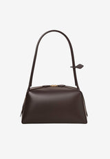 Alaïa Le Bouledogue Calf Leather Shoulder Bag Brown AA1L2019I061U15_BRUN FUME_70281623