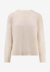 Loro Piana Parksville Cashmere Sweater White FAM9054100B_BIANCORE_70281672