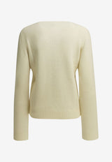 GANNI Intarsia Knit Horses Sweater Off-white A1150016135_4f5e1d71-6b09-486a-905e-ad0daeaf3556