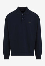 Logo Embroidered Long-Sleeved Polo T-shirt