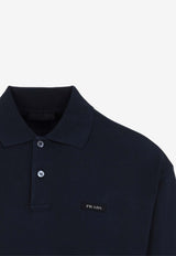 Logo Embroidered Long-Sleeved Polo T-shirt