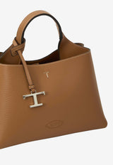 Tod's Micro T Timeless Top Handle Bag in Hammered Leather Brown XBWAPAEL000-QRI-S410