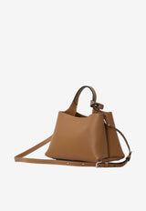 Tod's Micro T Timeless Top Handle Bag in Hammered Leather Brown XBWAPAEL000-QRI-S410