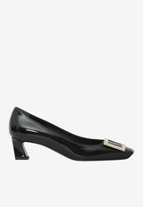 Roger Vivier Belle Vivier 45 Trompette Pumps in Patent Leather Black RVW44815280-D1P-B999