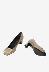 Roger Vivier Belle Vivier 45 Trompette Pumps in Patent Leather Beige RVW44815280-D1P-C415