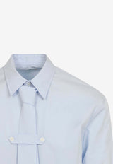 Cilian Long-Sleeved Shirt with Tonal Tie