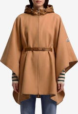 Moncler Padded Wool-Blend Poncho Brown L20933G00019-599DP-249
