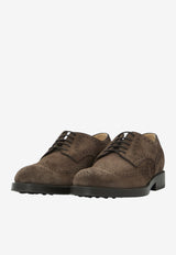 Tod's Suede Leather Derby Shoes Brown XXM75L0JK70-RE0-S800