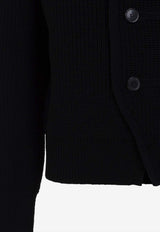 Marino Waffle Knit Wool Cardigan