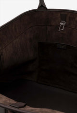 Tom Ford Large Suede Tote Bag Brown H0767LCL613YECK_BROWN_70014159