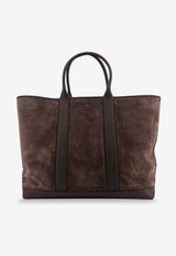 Tom Ford Large Suede Tote Bag Brown H0767LCL613YECK_BROWN_70014159