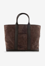 Tom Ford Large Suede Tote Bag Brown H0767LCL613YECK_BROWN_70014159